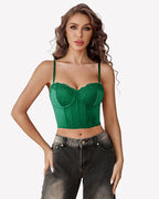 Bustier Tops V Neck Lace Bralettes Corset
