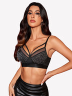 Rhinestone Wireless Bralettes Unlined Bra