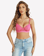 Sheer Lace Unlined Push Up Bras