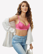 Sheer Lace Unlined Push Up Bras