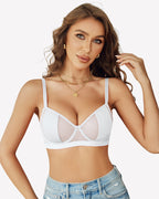 Sheer Lace Unlined Push Up Bras