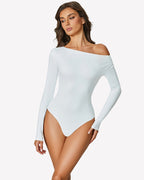 Off the Shoulder Long Sleeve Bodysuit
