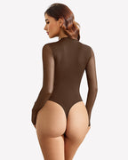 Long Sleeve Thong Bodysuit Shapewear