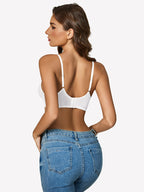 Underwire Lace Floral Crossover Bra