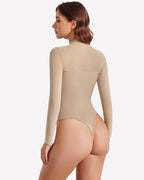 Long Sleeve Bodysuits Mesh Top