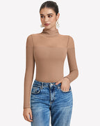 Long Sleeve Turtle Leotard Tops