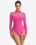 Long Sleeve Turtle Leotard Tops