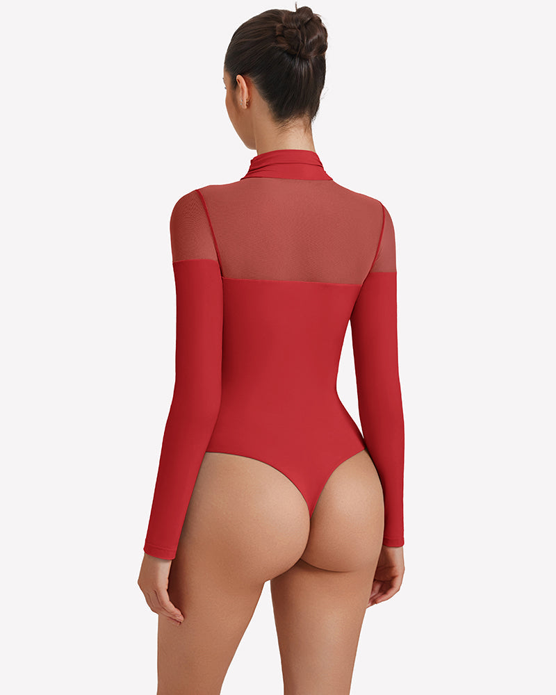 Long Sleeve Turtle Leotard Tops