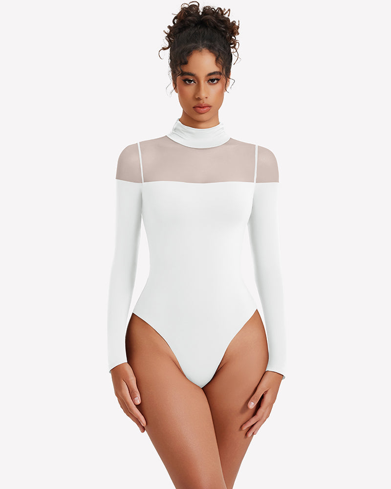 Long Sleeve Turtle Leotard Tops