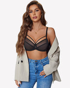 Sheer Mesh Full Coverage Unlined Minimier Bra