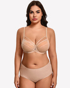 Sheer Mesh Full Coverage Unlined Minimier Bra