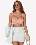 Sheer Mesh Full Coverage Unlined Minimier Bra