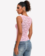 Square Neck Double Lined Going Out Tops