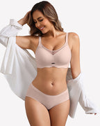 V Neck Wireless Bra Lifting Sexy Mesh Bra
