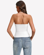 Halter Tops Double Lined Cute Crop Tank Top