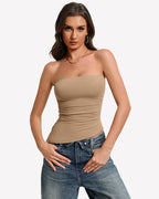 Strapless Tube Top Double Lined & Non-Slip Tops