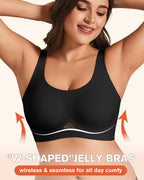 Wireless Jelly Bra - U Neck Seamless Padded Bralette