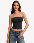 Tube Tops Going Out Double Lined Basic Y2K Tank Top