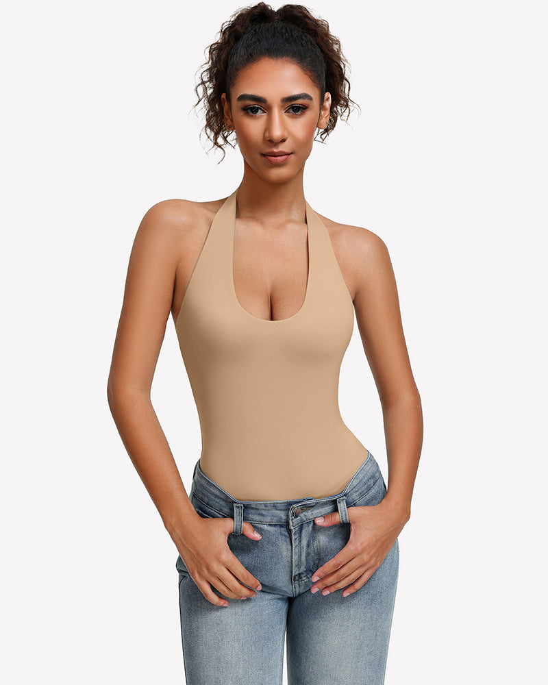 Halter Bodysuit Going Out Backless Tank Top