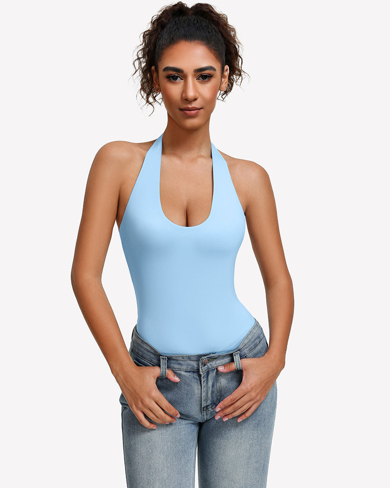 Halter Bodysuit Going Out Backless Tank Top