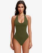 Halter Bodysuit Going Out Backless Tank Top