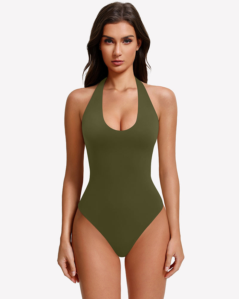 Halter Bodysuit Going Out Backless Tank Top
