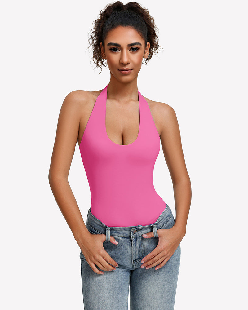 Halter Bodysuit Going Out Backless Tank Top