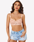 Lace Bra Underwire Unlined Sheer Mesh Bras