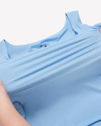 Built-In Bra Tank Top Double Lined U-Neck Stretchy Summer Top