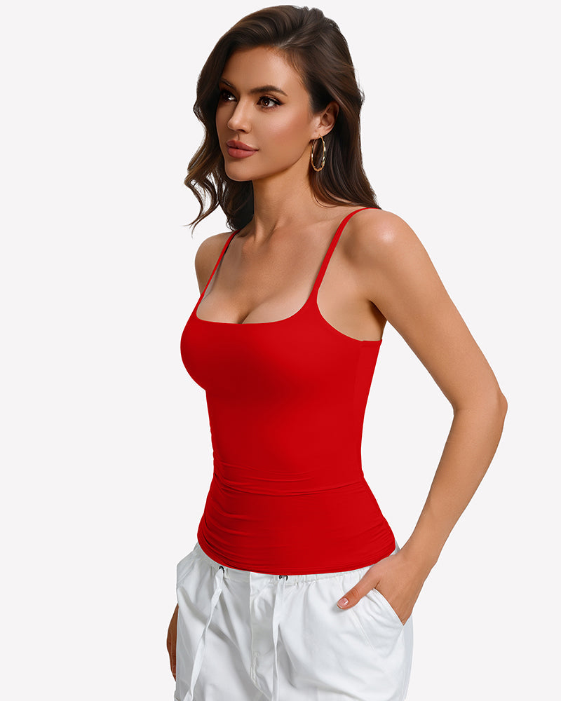 Padded Cami Tank Top with Built-In Bra