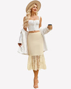 Lace Half Slip Underskirt Under Dress