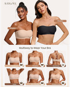 No-Slip Wireless Jelly Strapless Bra with Adjustable Straps