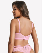 Full Coverage Sheer Mesh Lace Bra Underwire Unlined Everyday Lingerie
