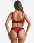 Full Coverage Sheer Mesh Lace Bra Underwire Unlined Everyday Lingerie