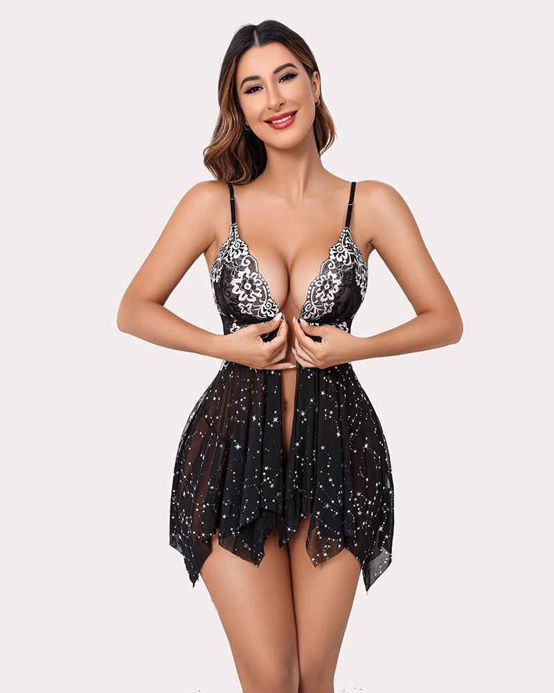 Clover Print Lace Lingerie