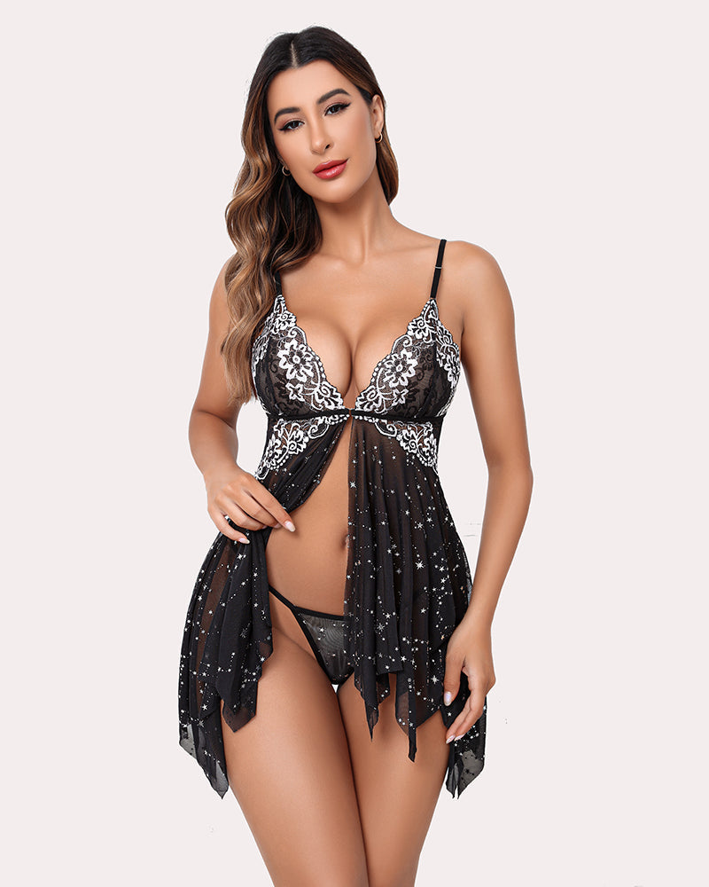 Clover Print Lace Lingerie