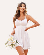 Lace Full Slip Dress Nightgown Sleepwear