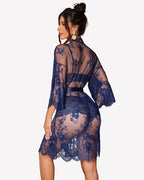 Women Lingerie Set 3 Piece Bra and Panty Sets with Robe