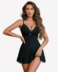 Lace V Neck Modal Babydoll Sleepwear
