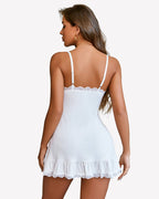 Lace V Neck Modal Babydoll Sleepwear