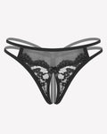 Lace Floral Lace Crotchless Briefs G-String