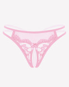 Lace Floral Lace Crotchless Briefs G-String