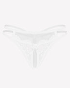 Lace Floral Lace Crotchless Briefs G-String