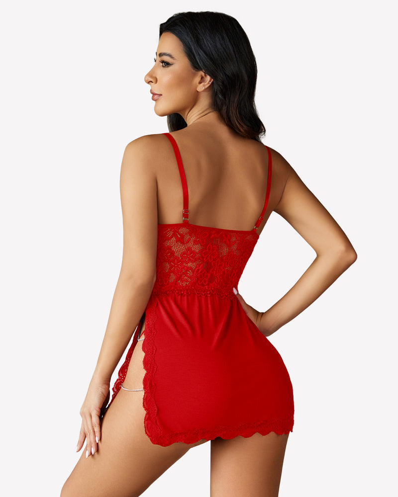 Chain Side Slit Babydoll