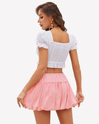 Bubble Boho High Waisted Mini Skirt