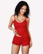 Cami Pajama Set Lace Trim Short PJ Set