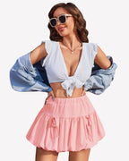 Bubble Puffy Hem A Line Skirts
