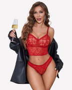 Sheer Lace Bra and Panty Sets