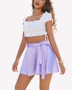 High Waist Ruffle Short Mini Lingerie Skirts