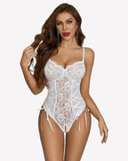 Lace Bodysuit Side Lace-up Boudoir Outfits